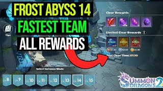 Frost Abyss 14 All Limited Rewards Fastest Team Summon Dragons 2 [upl. by Afrika]