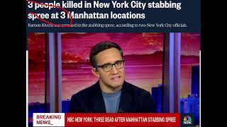 3 people killed in New York City stabbing spree at 3 Manhattan locations [upl. by Onia972]