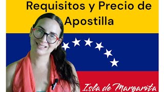 ¿Cuánto Cuesta Apostillar en Venezuela 2024 apostilla Venezuela islademargarita [upl. by Faustina35]