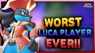 WORST LUCARIO PLAYER EVER  🙂  Lucario Montage  Pokémon Unite Clips [upl. by Kingsly]