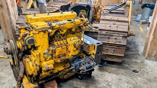 Larry Perkins starting his Caterpillar CAT RD4 Dozer Pony Engine First Pull [upl. by Minor311]