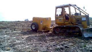 Pine tree planting with V blade dozers  Clayco Forestry [upl. by Ivana]