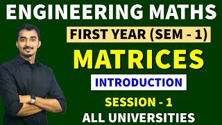 MATRICES  S1  RANK OF MATRIX  INVERSE OF MATRIX  ENGINEERING MATHS  SEM1  SAURABH DAHIVADKAR [upl. by Adiv517]