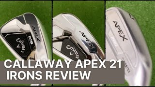 CALLAWAY APEX DCB APEX 21 amp APEX PRO IRONS FIRST LOOK  TEST [upl. by Georglana]