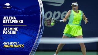 Jelena Ostapenko vs Jasmine Paolini Highlights  2023 US Open Round 1 [upl. by Webb776]