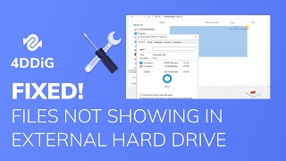 Fix Files Not Showing in External Hard Drive Space Used But Files not Showing  3 Methods to Fix [upl. by Nosnarb]