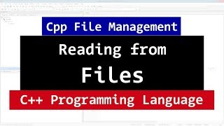 Reading from a File using ifstream class  C Video Tutorial [upl. by Johnathan187]