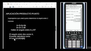 CLASSPAD ii  PRODUCTO PUNTO CRUZ VECTORES [upl. by Anaid]