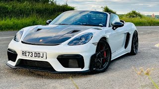 2024 Porsche 718 Spyder RS review500bhp 9000rpm 191mph is this the greatest Boxster of them all [upl. by Daeriam724]