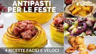 ANTIPASTI PER NATALE 4 IDEE FACILI E VELOCI [upl. by Dimond889]