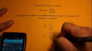 Determining Volume from Density and Mass [upl. by Eulau61]