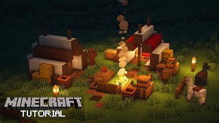 Minecraft How To Build a Campsite Tutorial [upl. by Dinnie]