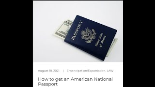 How to get an American National Passport 5 STARS [upl. by Box]