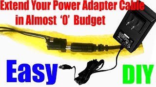 How To  Extend a Power Adapter Cable DIY [upl. by Michella]