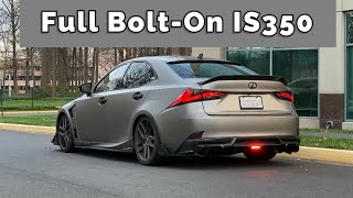 Lexus IS350 Full BoltOn  PPE Headers  Joe Z Exhaust  M Force Tune [upl. by Reave]