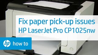 Fixing Paper PickUp Issues  HP LaserJet Pro CP1025nw Color Printer  HP [upl. by Alian]