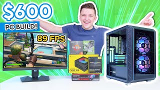 Budget 600 Gaming PC Build 2022 Full Build Guide w Benchmarks [upl. by East]