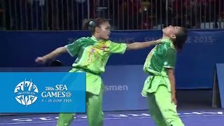 Wushu Womens Duel Event  Barehand Day 3  28th SEA Games Singapore 2015 [upl. by Eiramrefinnej]