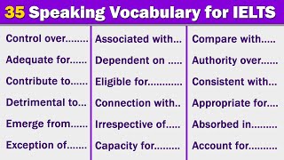 35 Highly Advanced Vocabulary to Boost Your Speaking Skills for IELTS [upl. by Ennavoj183]