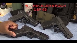 Heckler amp Koch USP 45 vs Sig Sauer P227 vs Glock 21 [upl. by Acacia584]