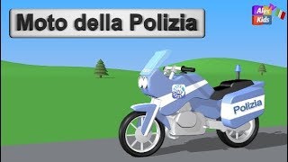 Moto della polizia  AlexKidsTV [upl. by Ahsirat312]