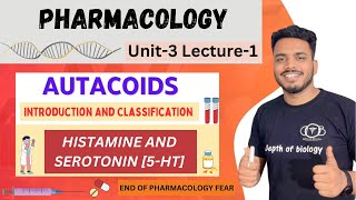 Autacoids introduction  Autacoids classification  Histamine and 5HT serotonin antagonists [upl. by Ehtyde273]