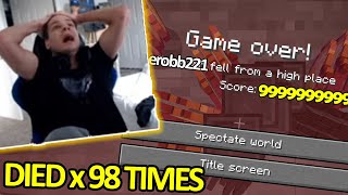 10IQ Noob KEEPS ON DYING in Minecraft Hardcore LMAO FUNNIEST MINECRAFT FAILS amp WINS CLIPS [upl. by Tirreg397]