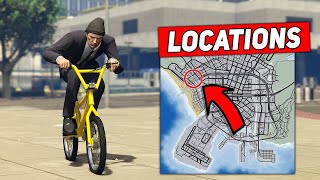 Top 10 BMX STUNT SPOTS For BEGINNERS  GTA 5 Stunts [upl. by Aracot]