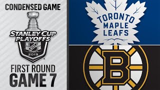 042319 First Round Gm7 Maple Leafs  Bruins [upl. by Agosto]