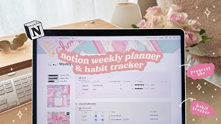 ✏️ notion weekly planner💡tutorial [upl. by Maitund]