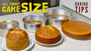 All About Cake Size  Baking Tips for Beginners  Baking Tips amp Tricks  Tips to make a perfect cake [upl. by Kaliope]