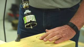 How to cut a perfect hole in wood using a hole saw by EAB [upl. by Annayar]