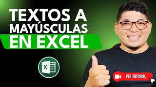 Cómo PASAR TEXTOS A MAYÚSCULAS en Excel  📄 Mayúscula en todo el Texto 🔠 [upl. by Hamrah]