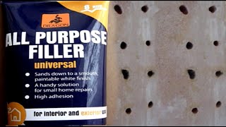 HOW TO FILL DEEP HOLES IN WALLS WITH ALL PURPOSE FILLER [upl. by Ytitsahc769]