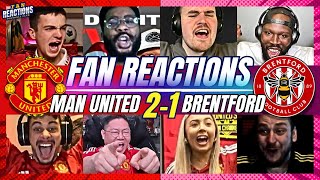 MAN UNITED FANS RELIEVED😅REACTION TO MAN UNITED 21 BRENTFORD  2425 PREMIER LEAGUE [upl. by Brynn66]