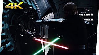 Luke vs Darth Vader  Star Wars Episodio VI  El Regreso Del Jedi 1983 Movie Clip 4K UHD LATINO [upl. by Eeltrebor]