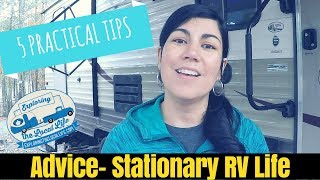 5 Pro Tips for Full Time Stationary RV Living ✨ 💰Frugal RV Living [upl. by Estrella903]