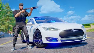 1000 PS POLIZEI TESLA  GTA 5 Real Life Online [upl. by Margaretha760]