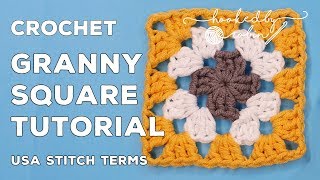 How to Crochet a Granny Square for ABSOLUTE BEGINNERS [upl. by Refinney261]