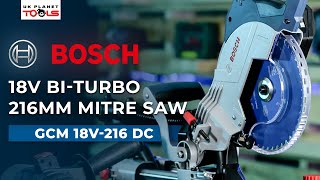 Bosch 18V BITURBO Cordless Mitre Saw GCM 18V216 DC [upl. by Shing704]