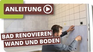 Bad neu gestalten  Boden und Wände im alten Badezimmer renovieren mit planeo [upl. by Wallach]