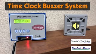 Time Clock Buzzer System 7 Day Bell Timer Lunch Break Start and Stop Work [upl. by Darra]