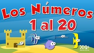 Los números del 1 al 20 en español para niños  Videos Aprende spanishlessons spanishlanguage [upl. by Enelam]