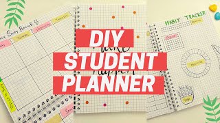 How to Make a student Planner using Notebook  Planner for students [upl. by Rothstein]