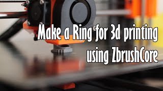 Make a Ring for 3d Printing Using Zbrushcore [upl. by Paola125]