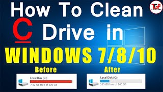 How To Clean C Drive in Windows 7810  C Drive Kaise Khali Kare [upl. by Madonna474]