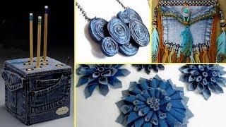 ❤36 Creative DIY Ways HOW TO REUSE OLD JEANS  Recycled Denim Craft Ideas❤ [upl. by Collar]