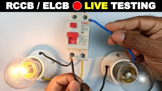 RCCBELCB 🔴 Live Testing ✅ by Using Bulb ElectricalTechnician [upl. by Naugan]