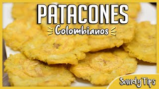 Como Hacer Patacones Colombianos Crocantes  Tostones Crocantes 💜 SandyTips [upl. by Eelorac]