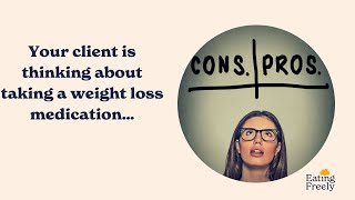 The Pros and cons of weight loss medication for emotional eating and binge eating clients [upl. by Axel]